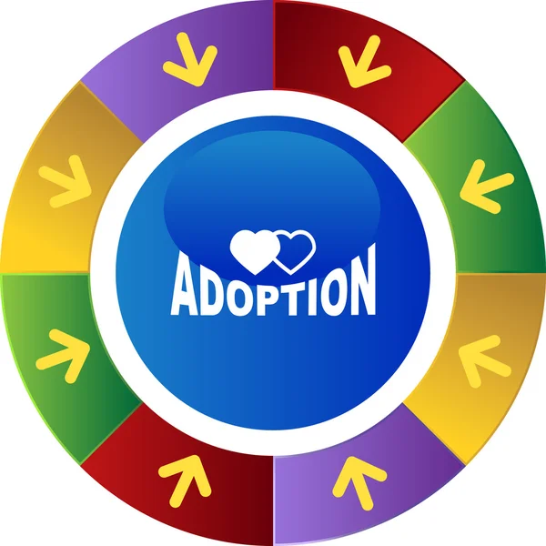 Adoption web button — Stock Vector