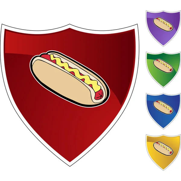 Botón icono Hotdog — Archivo Imágenes Vectoriales