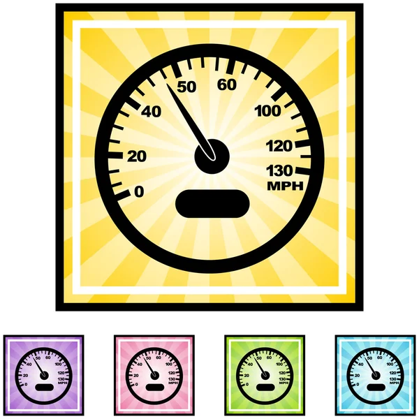 Snelheidsmeter web pictogram — Stockvector