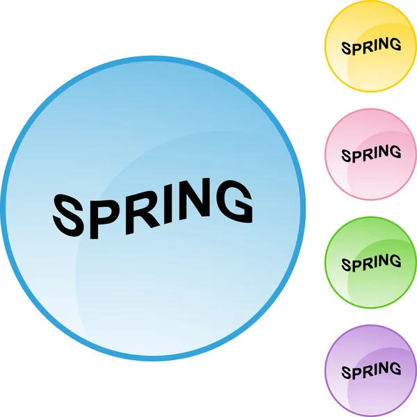 Spring web button — Stock Vector