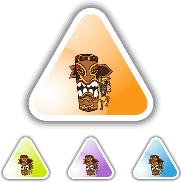 Witchdoctor botão web —  Vetores de Stock