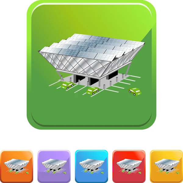 Icono web de la Estación Solar — Vector de stock