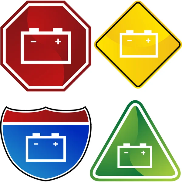 Araba pil düğmesi — Stok Vektör