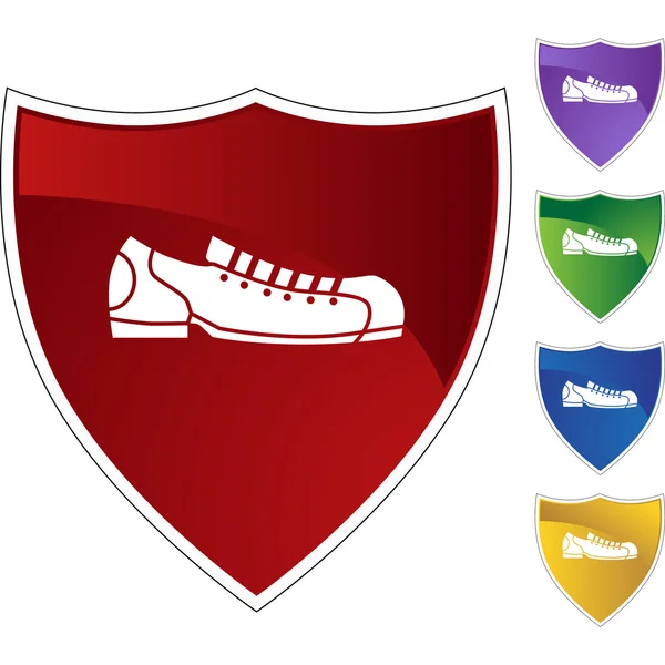 Bowling sko ikon knap – Stock-vektor