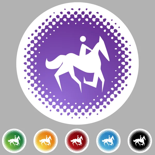 Icône de jockey de cheval — Image vectorielle