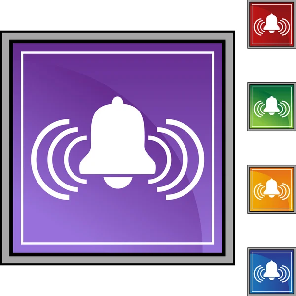 Alert Bell web button — Stock Vector