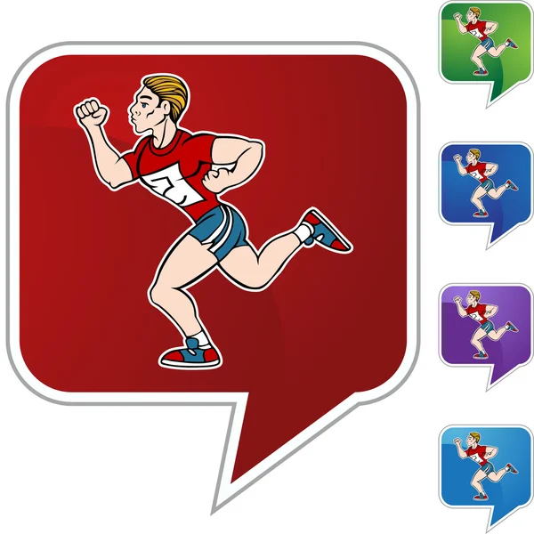 Runner man pictogram — Stockvector