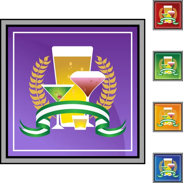 Icono web de alcohol — Vector de stock