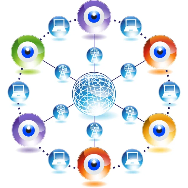 Eyeball web pictogram — Stockvector