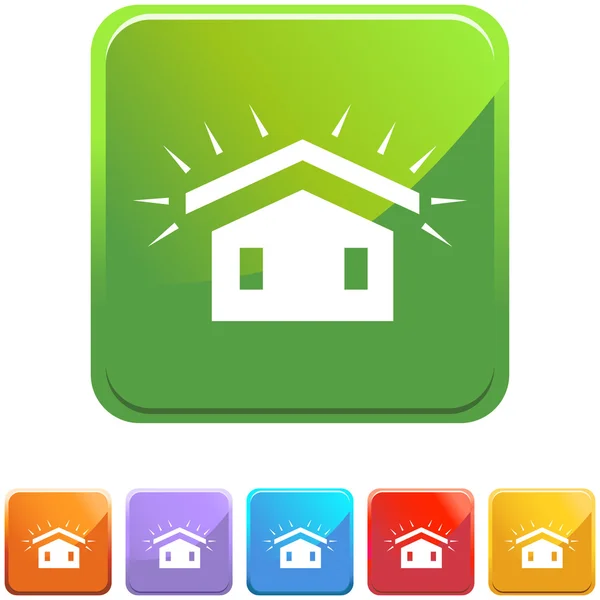 Novo botão ícone do telhado —  Vetores de Stock