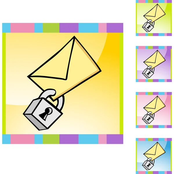 De knoop van het pictogram van veilige E-mail — Stockvector