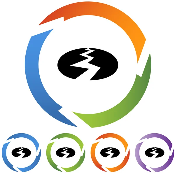 Aardbeving web pictogram — Stockvector