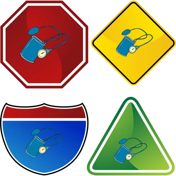 Dispositivo de pressão arterial —  Vetores de Stock