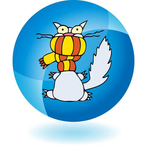 Icono web Cold Cat — Archivo Imágenes Vectoriales