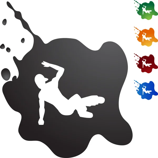 Breakdancer icono botón web — Archivo Imágenes Vectoriales
