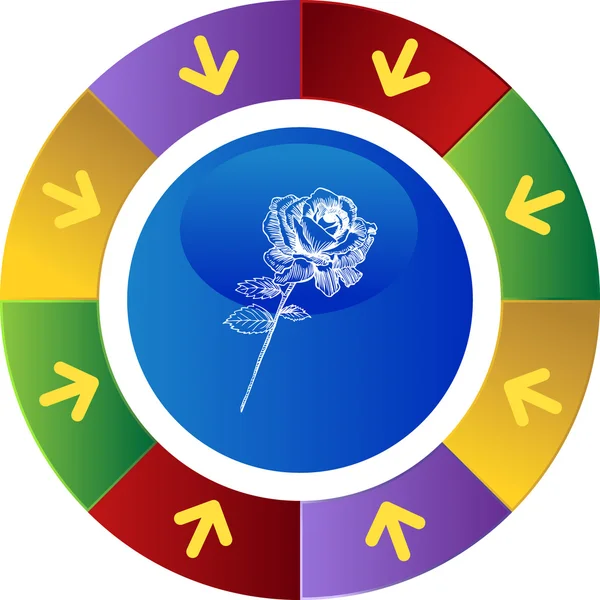 Icône web Rose Stem — Image vectorielle