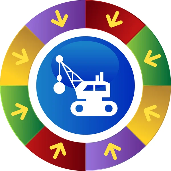 Bola de demolición botón web — Archivo Imágenes Vectoriales