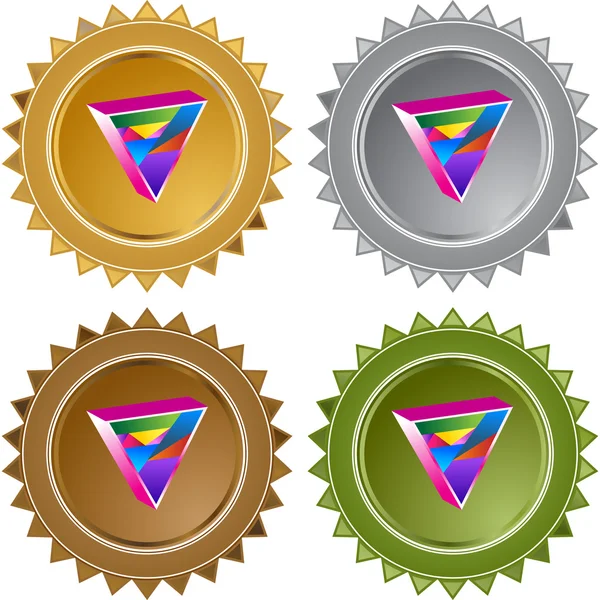 Pulsante icona triangolo gay — Vettoriale Stock