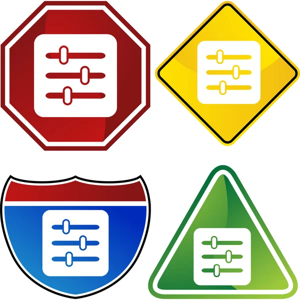 Pictogram bedieningspaneel — Stockvector