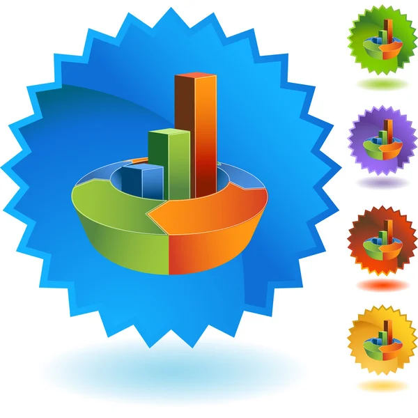 Gráfico de barras de flecha — Vector de stock