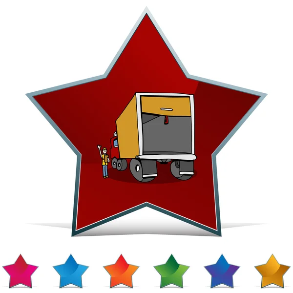 トラックの安全性検査ボタン セット — ストックベクタ