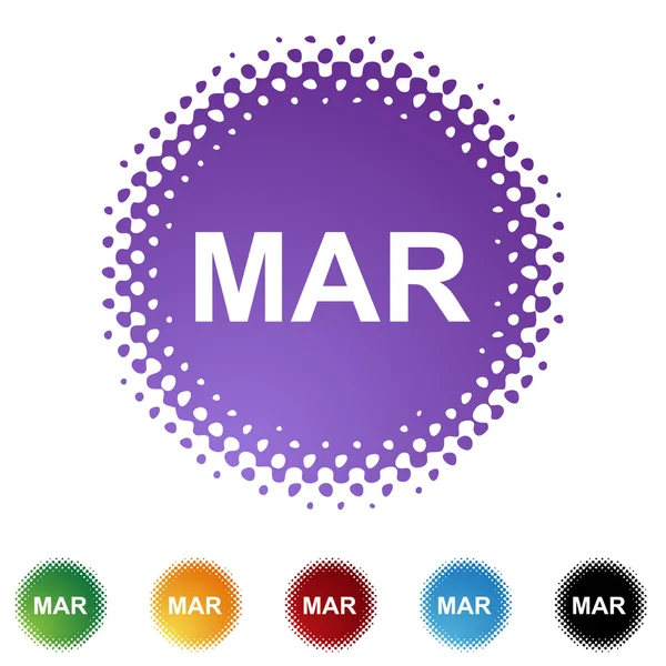 Bouton web Mars — Image vectorielle