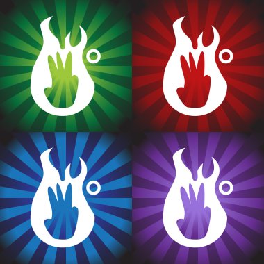 Üçüncü derece yanık web düğmesi