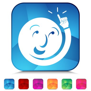 Çözüm adam parlak düğme kümesi