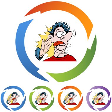 Üstünde belgili tanımlık yüz düğme tokat