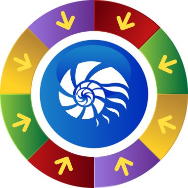 Nautilus kabuğu web düğmesi