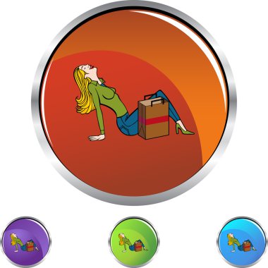 Müşteri kadın gülüyor