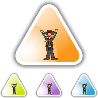 Kovboy kız web simgesi