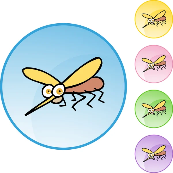Mosquito botón web — Archivo Imágenes Vectoriales