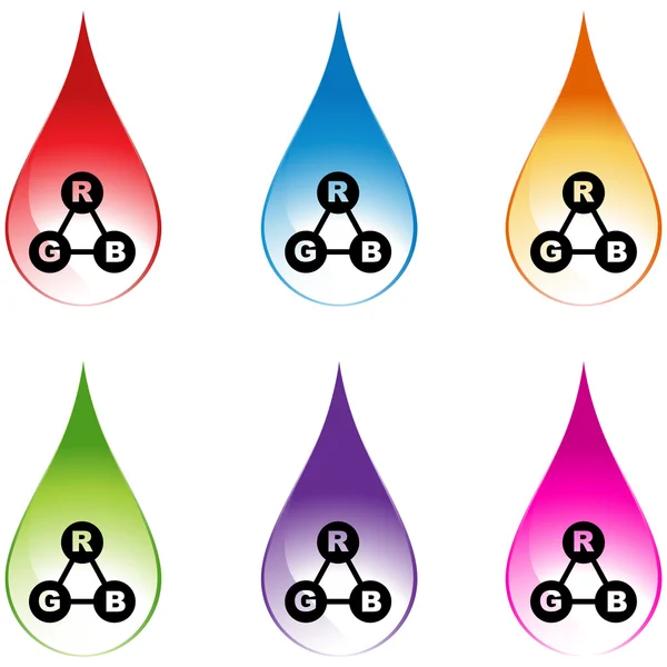 RGB-kleurenspectrum knop — Stockvector