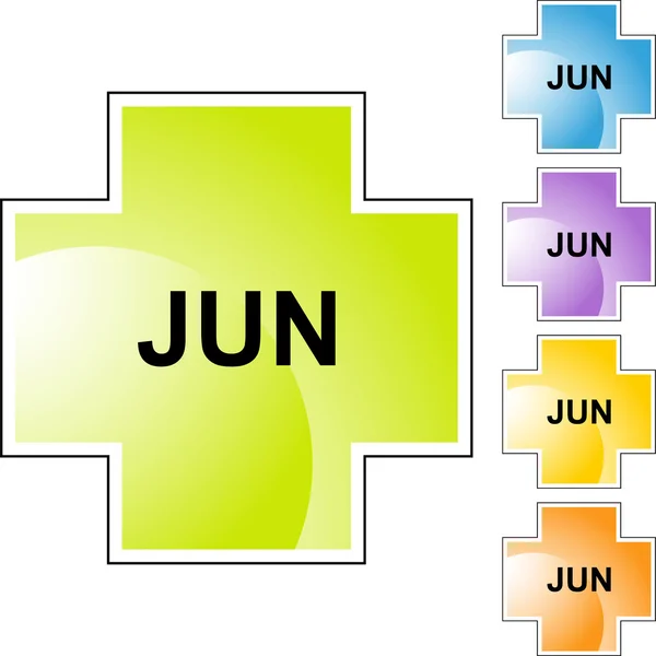 June web button — Stock Vector