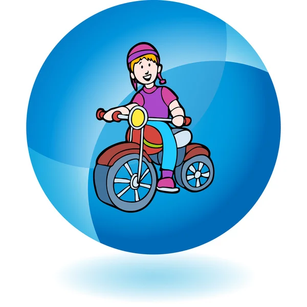 Motorfiets web pictogram — Stockvector