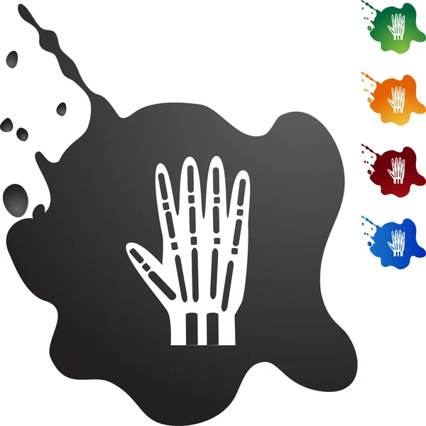 X-Ray hand web knop — Stockvector