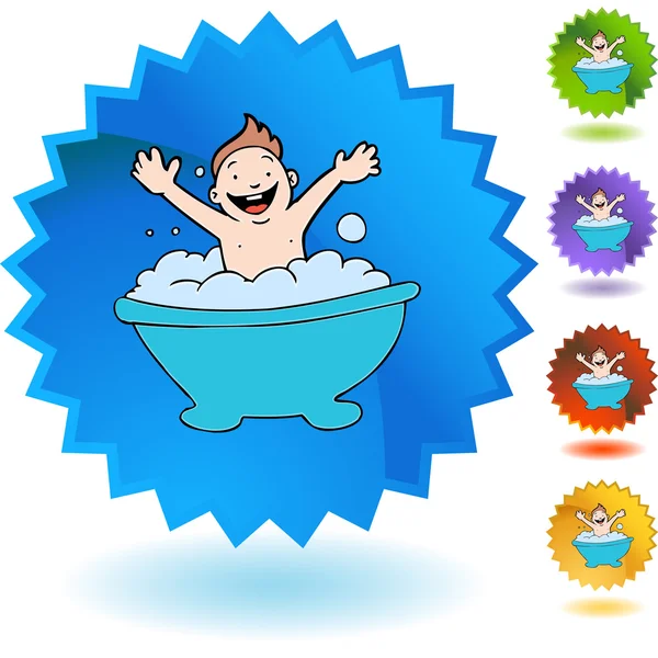 Baby Bath icono web — Vector de stock