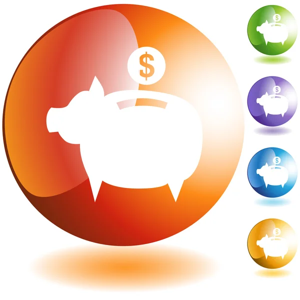 Icône web Coin Bank — Image vectorielle