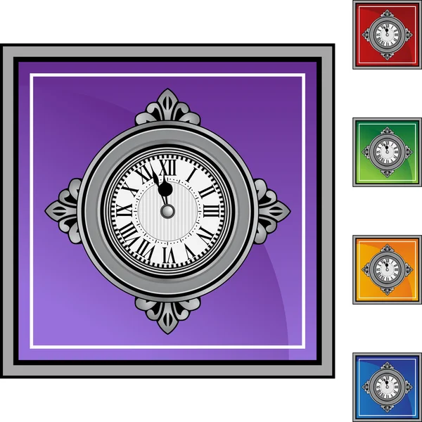 Reloj icono web — Archivo Imágenes Vectoriales