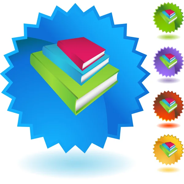 Libro Pila icono web — Vector de stock