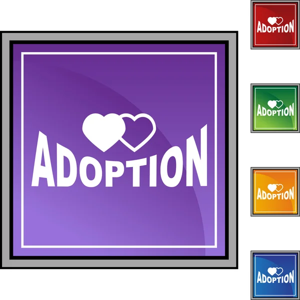 Adoption web button — Stock Vector