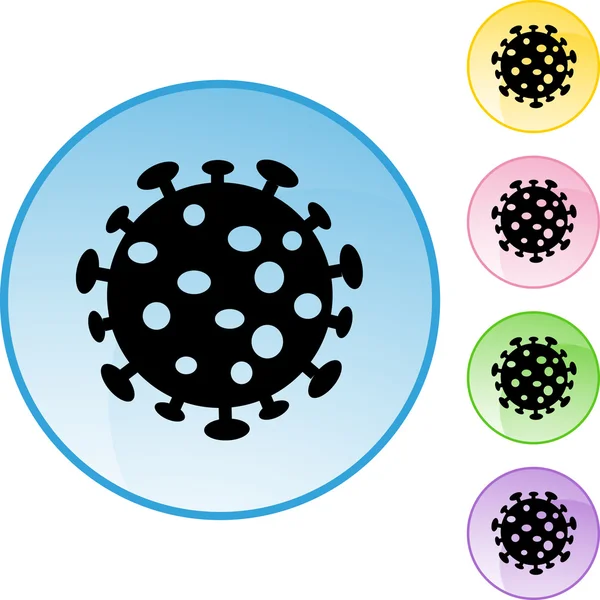 Bouton web virus — Image vectorielle