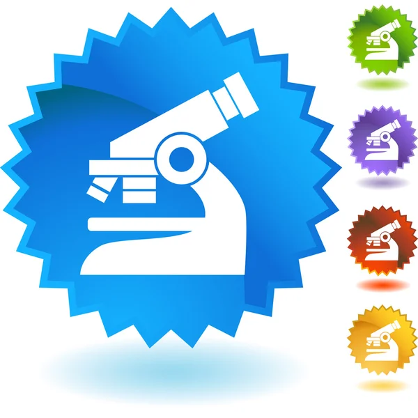 Microscope web button — Stock Vector