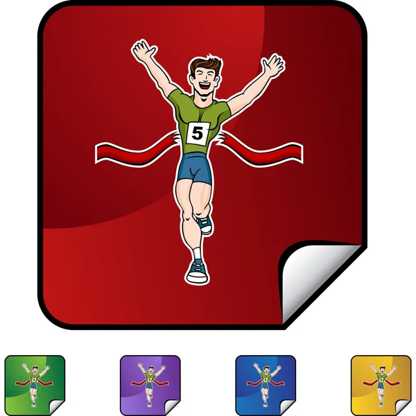 Человек Running веб-икона — стоковый вектор