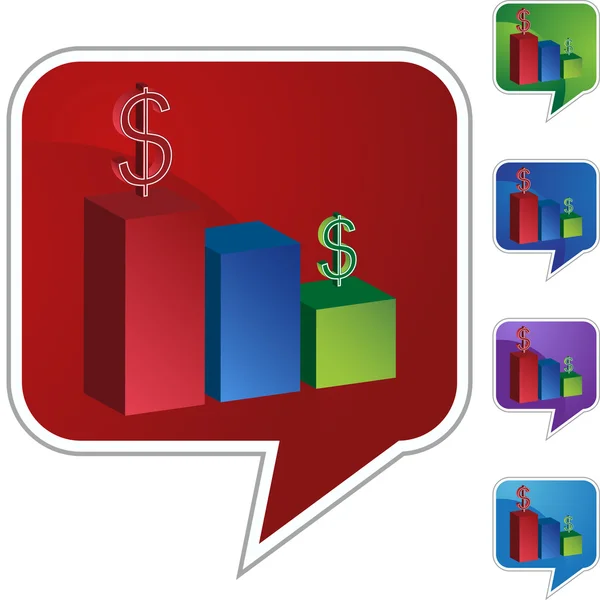 Staafdiagram web pictogram — Stockvector