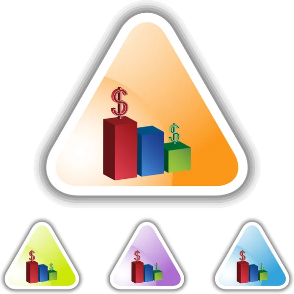 Gráfico de barras ícone da web — Vetor de Stock