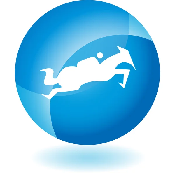 Icono de jinete de caballo — Vector de stock