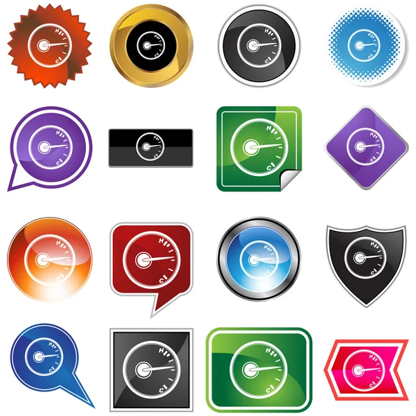 Temperatuur Gauge web pictogram — Stockvector