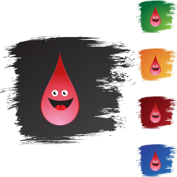 Červená krevní kapka — Stockový vektor